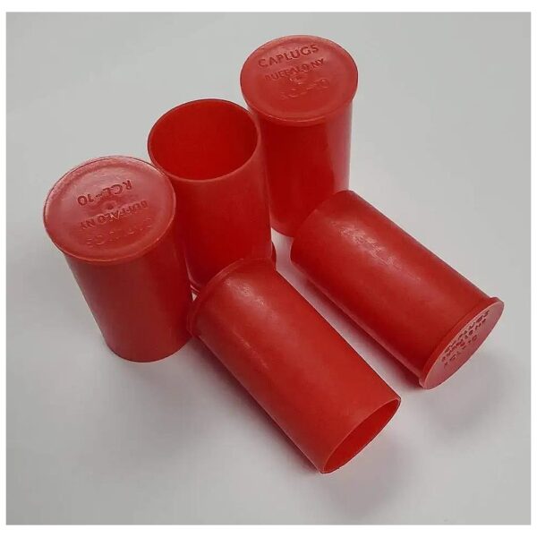 Red 0 86 Muzzle Cover Plastic Muzzle Caps 5 Pack Press Fit