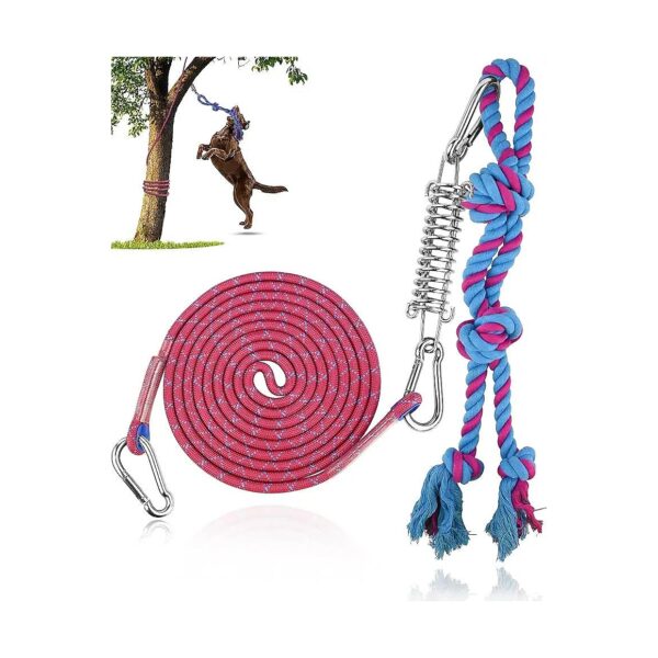 Red Bungee Dog Toy for Interactive and Exercise Fun for Pitbulls