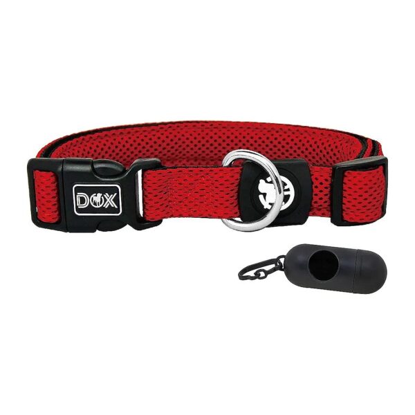 Red Dog Collar XS Adjustable Mesh Material for Small Medium Large Dog Breeds