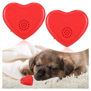 Red Heart-Shape Heartbeat Simulator for Pet Anxiety Relief