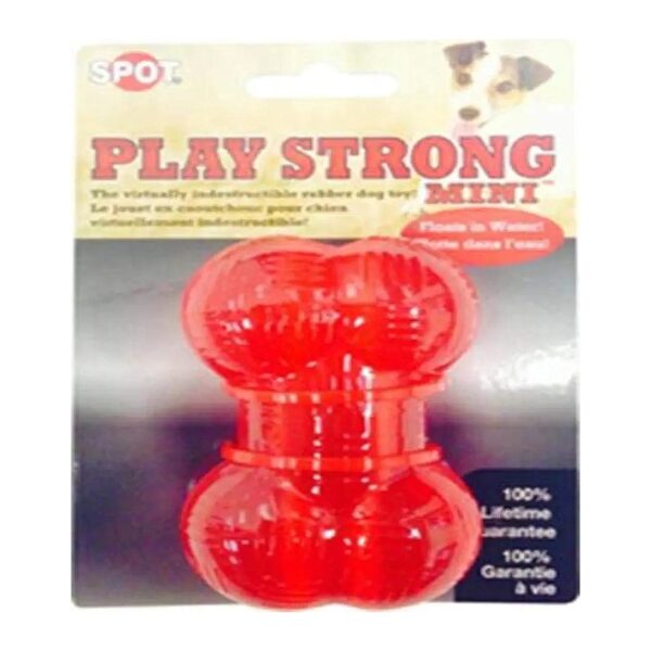 Red Rubber Bone 5 Inches for Strong Chewer Puppies and Adult Dogs