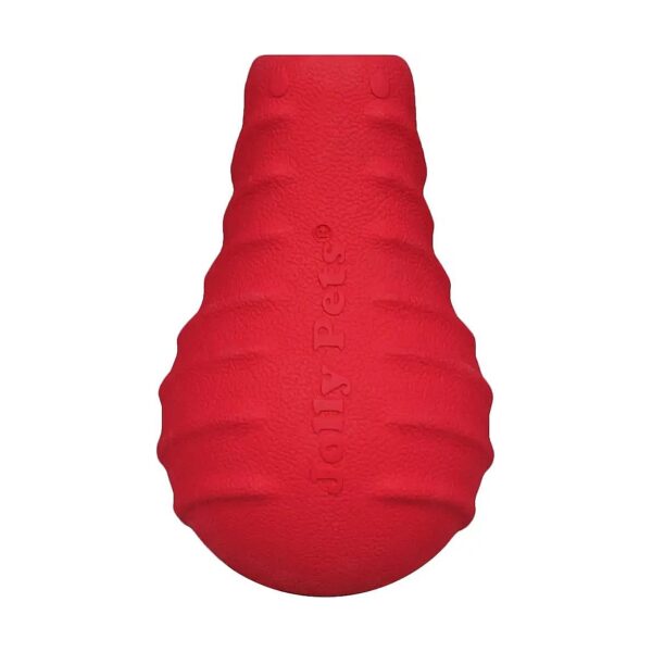 Red Rubber Treat Dispenser Dog Toy for Dogs Weighing Up to 50 Pounds