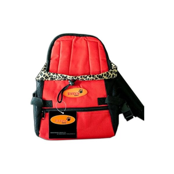 Red Small Dog Carrier for Comfortable Front Carrying of Pets