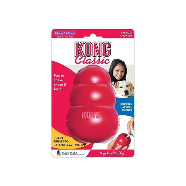 Red X-Large Rubber Toy for Stuffed Treat Dispensing and Fetch