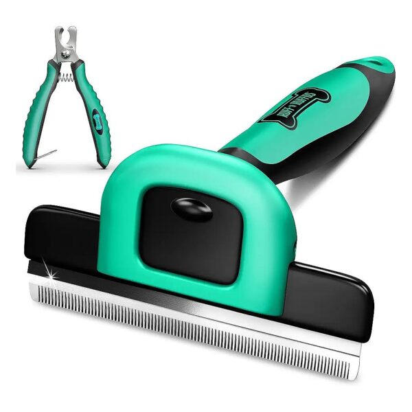 Reduces Shedding by Up to 95% for Dogs and Cats with Easy-to-Use Deshedding Brush