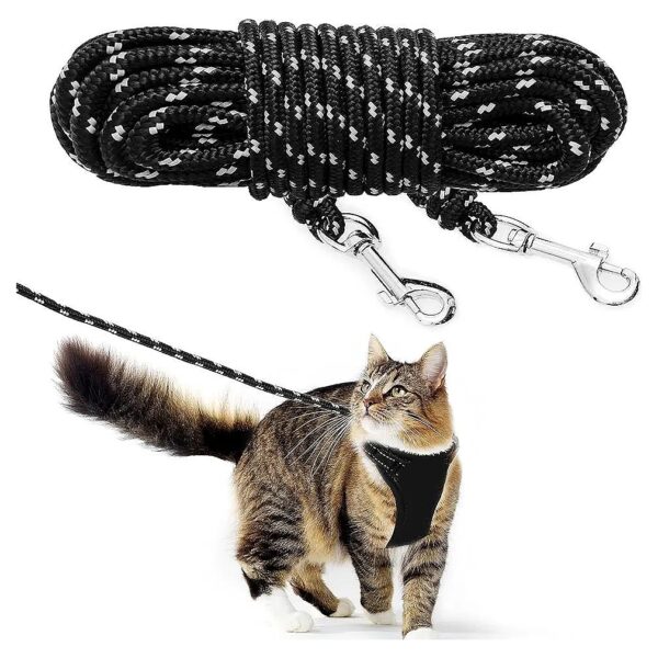 Reflective Cat Leash for Safe Nighttime Outdoor Activities with Cats and Small Dogs