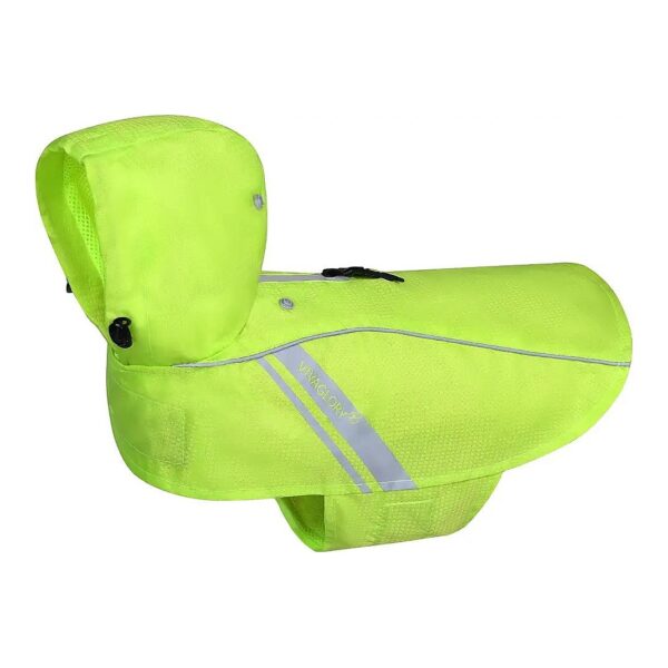 Reflective Dog Raincoat for Small Dogs with Adjustable Belts and Easy-On and Off Design