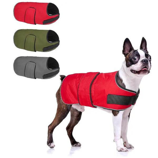 Reflective Dog Winter Coat for Small to Large Dogs with Fleece Lining and Oxford Canvas