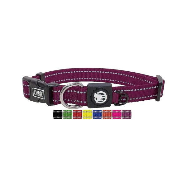 Reflective Nylon Dog Collar for Small Dogs with Adjustable Buckle and Quick Release