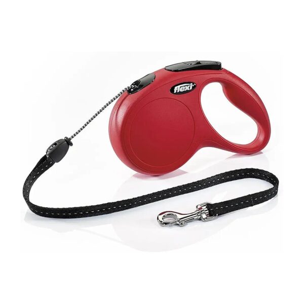 Reflective Red Retractable Dog Leash for Medium Dogs with 16 ft Cord