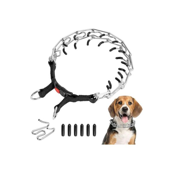 Reliably Effective Choke Training Collar for Dogs with Quick Release Snap