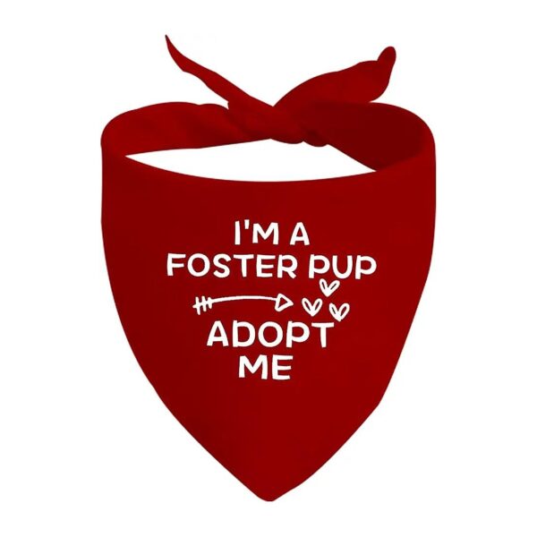 Rescue Dog Bandana Adopt Me Shelter Pup Pet Accessory Soft Polyester Fiber One Size Fits