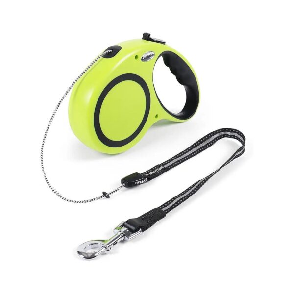 Retractable Dog Leash for Medium and Large Dogs Up to 77 Pounds with Button Closure