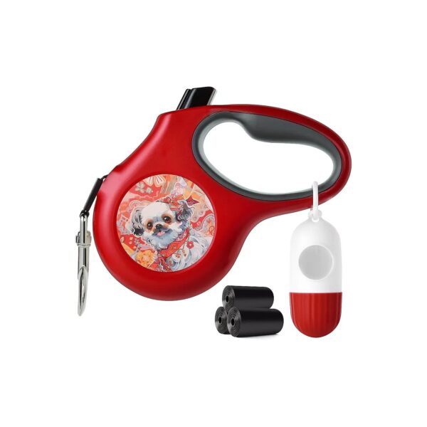 Retractable Dog Leash with Durable Materials and Reflective Stripe for Medium Breed Pets