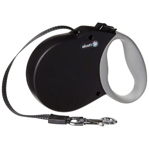 Retractable Reflective Belt Leash for Small Dogs with Soft Grip Handle and Nylon Material