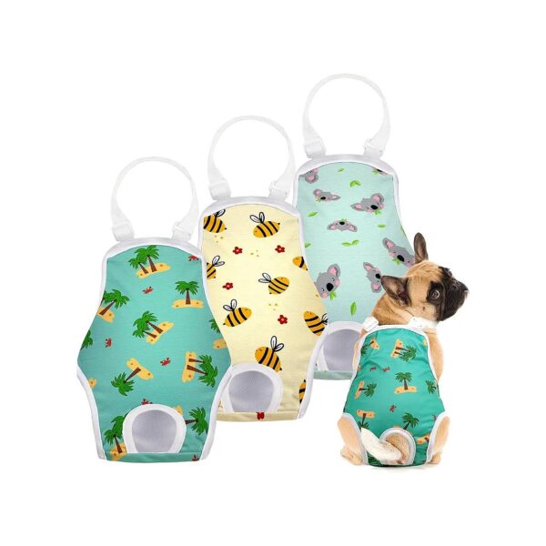 Reusable Dog Diapers with Super Absorbent Pads for Small Medium Large Dogs in Heat Cycle