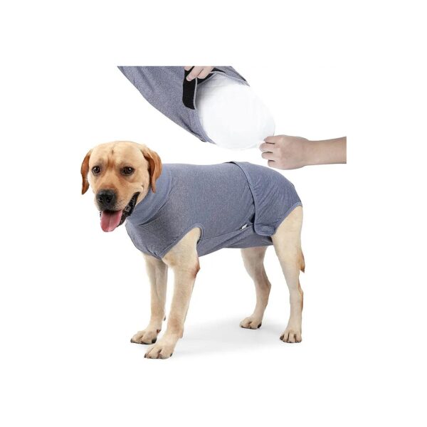 Reusable Dog Surgical Recovery Suit with Belly Pocket for Post-Operative Care