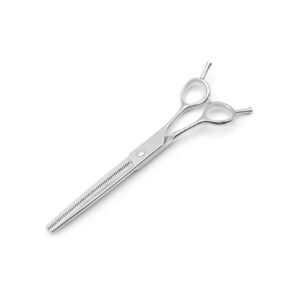 Reversible Ergonomic Grooming Shears with Convex Beveled Edge and 440C Steel