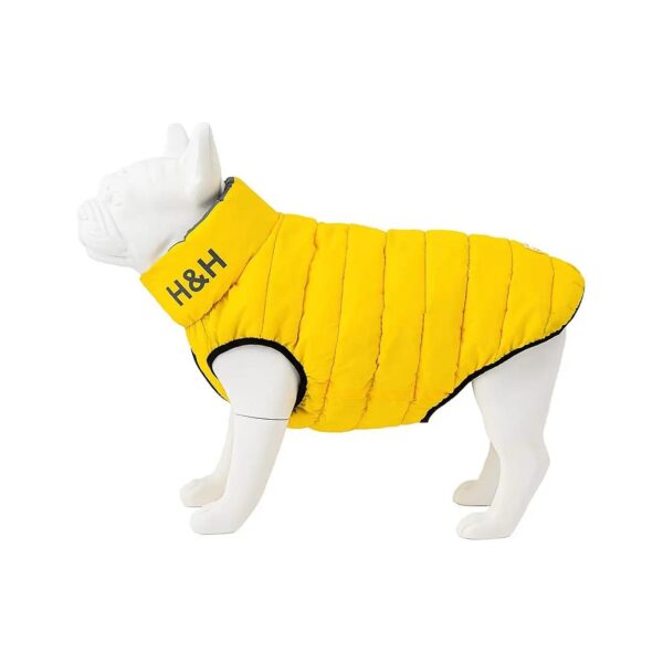 Reversible Waterproof Dog Coat with Polyester Padding and Warm Puffing for Small Breeds