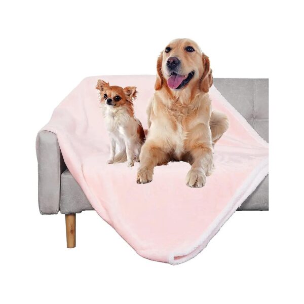 Reversible Waterproof Pet Blanket for Medium Large Dogs Soft Cozy and Fuzzy