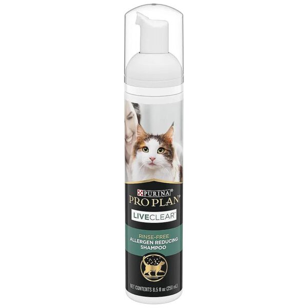 Rinse-Free Allergen Reducing Shampoo Foam for Cats with Skin Irritation