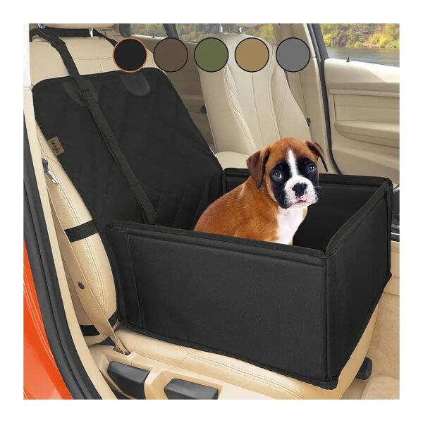 Robust Car Seat for Small to Medium-Sized Dogs - Waterproof and Stable with 3 Belts