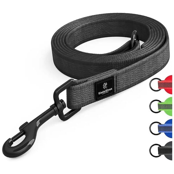 Rubber Nylon Dog Leash for Large Small and Medium Breeds 6 Foot Long Heavy Duty Non Slip