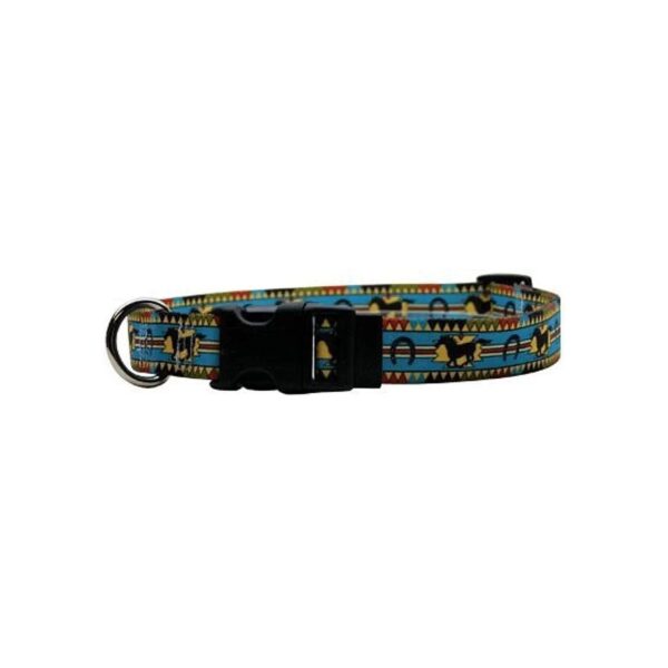 Running Horse Blue Martingale Dog Collar with Polyeste