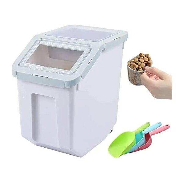 Safe 10Kg Polypropylene Dog Food Storage Container with Airtight Seal and Wheels