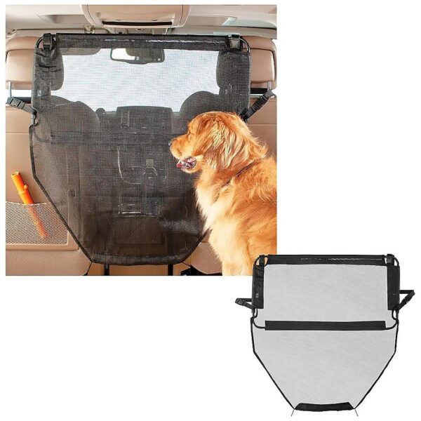 Safe Dog Containment for Cars SUVs and Trucks with Full Mesh Panel and Steel Frame