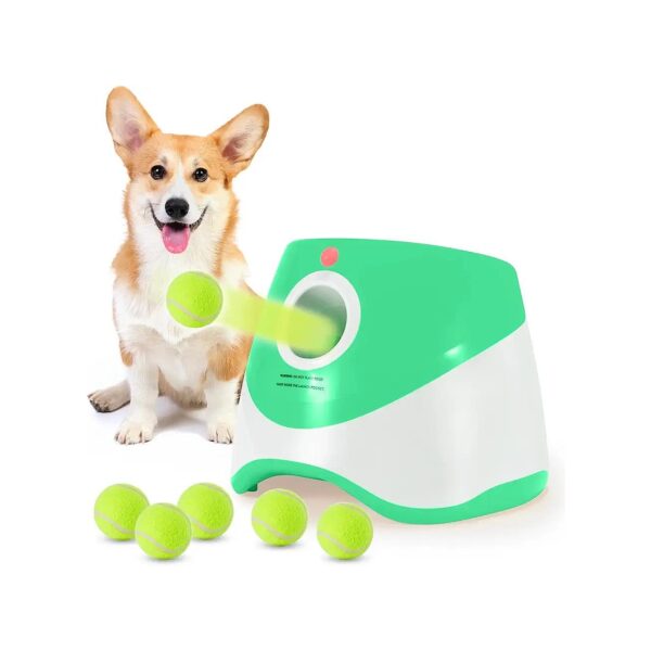 Safe and Adjustable Dog Ball Launcher for Small and Medium Size Dogs with LED Indicator