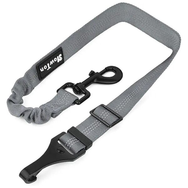 Safe and Comfortable Dog Car Seatbelt for Grey Small to Medium Dogs with Adjustable Leash