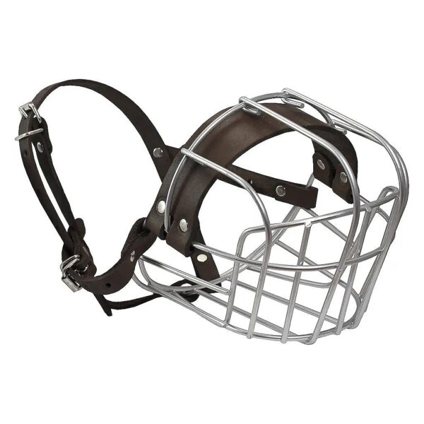 Safe and Comfortable Metal Wire Basket Dog Muzzle for Large Rottweilers