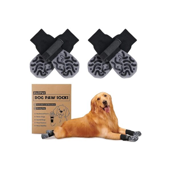 Safe and Comfortable Paw Protector Socks for Senior and Large Dogs with Silicone Traction