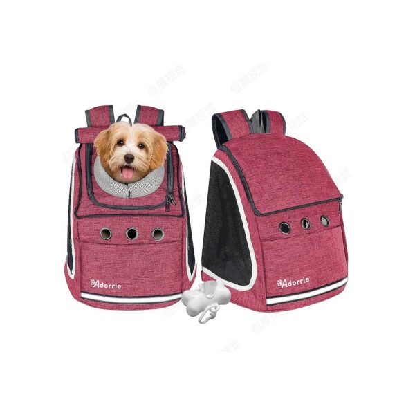 Safe and Comfortable Pink Pet Backpack Carrier for Small Dogs and Cats