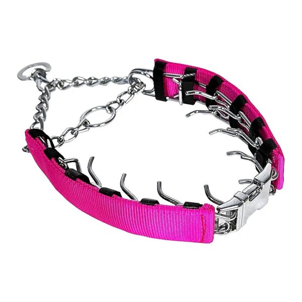 Safe and Durable Dog Chain Collar with Buckle and Rubber Tips for Small to Large Dogs