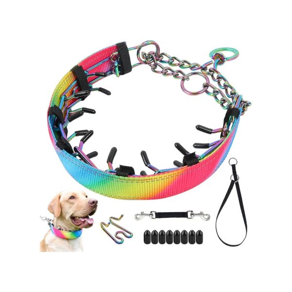 Safe and Effective Martingale Prong Collar for Dogs with Adjustable Links