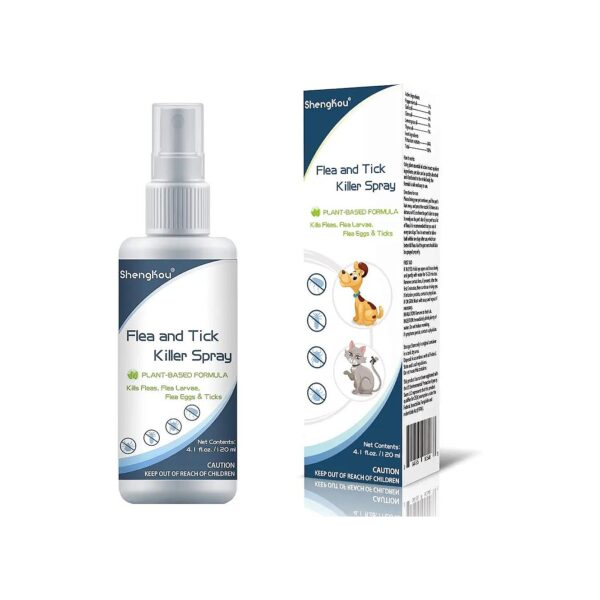 Safe and Natural Flea and Tick Spray for Dogs and Cats - Charity Donation Included