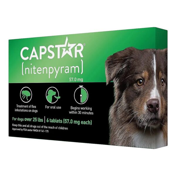 Safe and Reliable Flea Treatment for Large Dogs Capstar Tablets