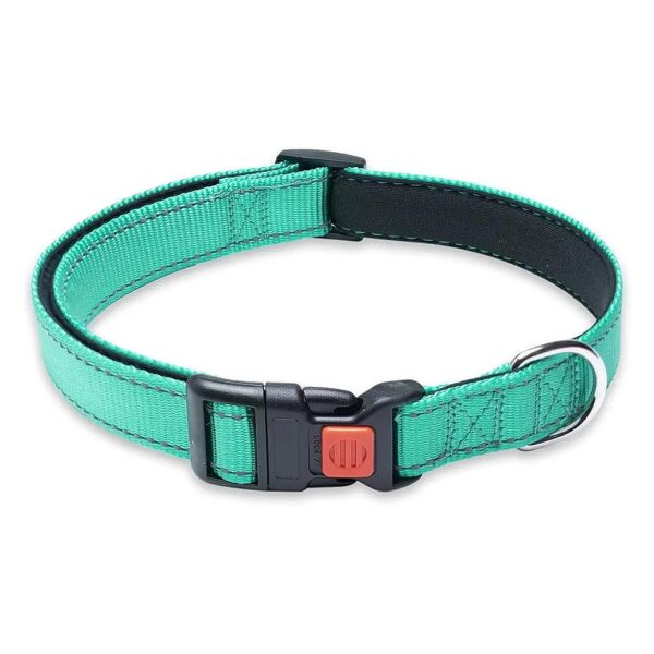 Safe and Stylish Reflective Nylon Dog Collar with Adjustable Buckle for Dogs