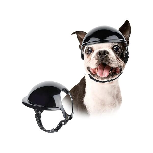 Safety Helmet for Small Dogs with Ear Holes and Adjustable Strap for Outdoor Activities