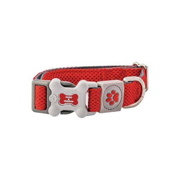 Safety Mesh Dog Collar with Quick Release Buckle for Small to Large Breeds Red