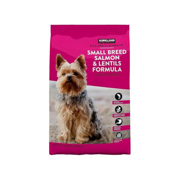 Salmon and Lentil Kibble for Small Breed Dogs with Sensitive Stomachs