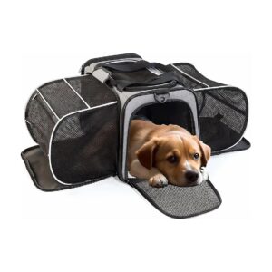 Secure Airline Approved Soft Sided Pet Carrier for Small Dog Cat Travel and Outdoor Use