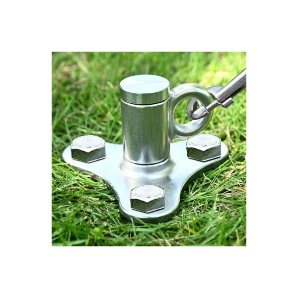 Secure Dog Tie Out Stake with 600 lb Draw Force and 304 Stainless Steel Construction