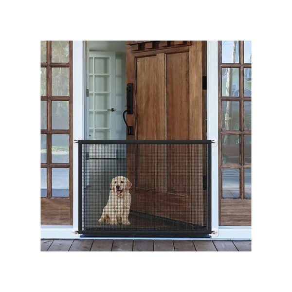 Secure Pet Gate with 8 Hooks for Easy Installation