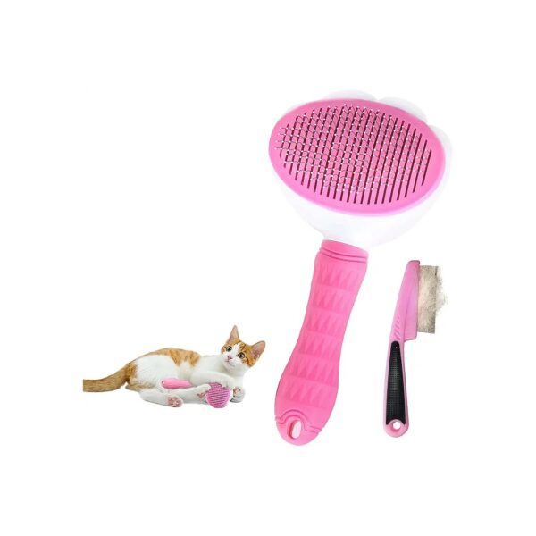 Self Cleaning Cat Brush for Tangle-Free Coat and Healthy Skin