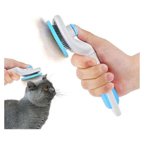 Self Cleaning Dog Brush Removes Loose Hair Mats and Undercoat