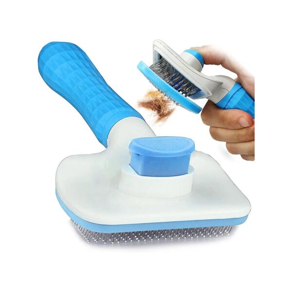 Self Cleaning Slicker Brush for Dogs, Cats, and Other Pets with Long and Short Hair