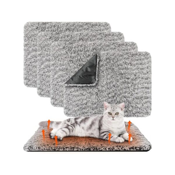 Self Warming Cat Pads with Removable Covers for Indoor Outdoor Pet Use 16 x 20 Inch